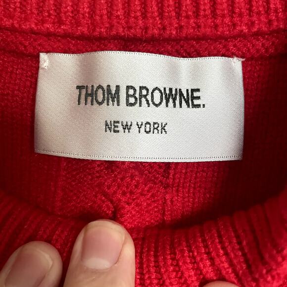Thom Browne New York Hector Cotton Sweater Old Money Holiday - Picture 2 of 4